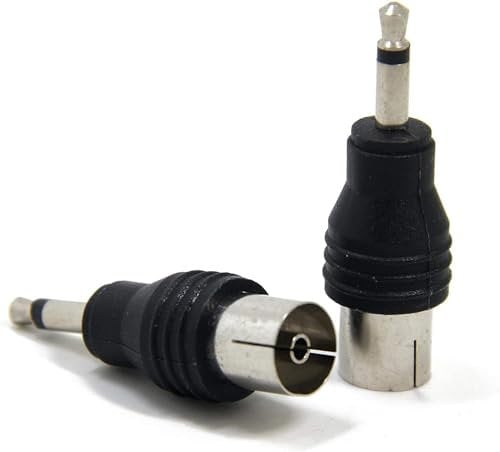 Mr. Gadget's Solutions 3.5mm Mono Plug To Coaxial Socket Adapter - Bose DAB Radio TV Aerial Connector