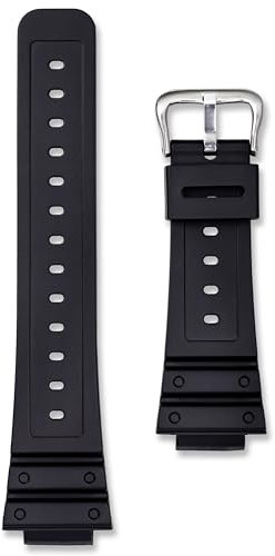 Replacement Casioak Strap | Compatible with Casio G-Shock GA-2100 | 16 mm Black | Quick Release Watch Band | Tough Waterproof Resin Rubber Plastic (16mm, Black)
