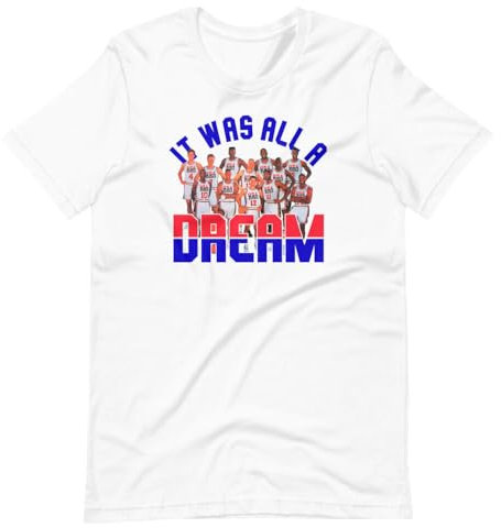 Dream Team 92 Basketball USA Graphic Tee Shirt Unisex t-Shirt WhiteX-LargeWhiteXL