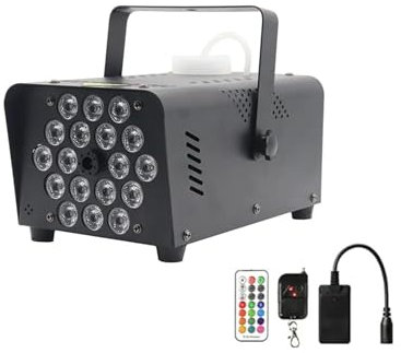 DIKAMAN LED-Bühnenbeleuchtung Fernbedienung LED Rauch Maschine Farbwechsel Fogger Projektor Ausrüstung for DJ Disco Weihnachten Party Halloween Bühne für Festival-Party-Event-Hochzeit