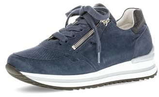 Gabor Damen Low-Top Sneaker, Frauen Halbschuhe,Komfortable Mehrweite (H),straßenschuhe,Strassenschuhe,River/Marine (pf),40.5 EU / 7 UK