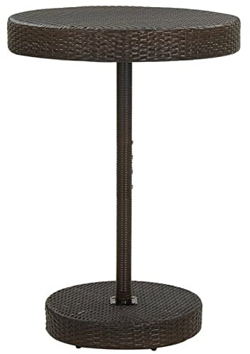 Xichuzi Gartentisch, Esstisch, Couchtisch, Balkontisch, Balkonmöbel Kleiner Balkon, Balkon Tisch, Beistelltisch, Braun 75,5x106 cm Poly Rattan