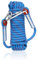 Corde d'escalade statique de 8 mm, 10 m, en nylon, avec 2 crochets en acier, pour travaux en hauteur, alpinisme, sport, camping (bleu)