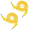 Yellow 2 Pieces, Stackable Banana Plug to Breadboard Male Jumper Wires, Silicone Test Leads with Back Probe, for Car Repairing and Laboratory Testing