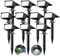 kolpop [10 Stück/ 77 LEDs Gartenleuchten für Außen Garten, 6000K Kaltweiß Solar Strahler, IP65 Wasserdicht, 3 Modi, 800LM Solarleuchten, Dusk to Dawn Solarlampen für Hof Bäume Weg Outdoor Pflanzen