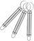 ULTECHNOVO 3 Pezzi Corer Strumento carotatore snocciolatore di prugne datario in Acciaio Inossidabile Strumento per denocciolare Le Ciliegie Acciaio Inossidabile 304 Silver