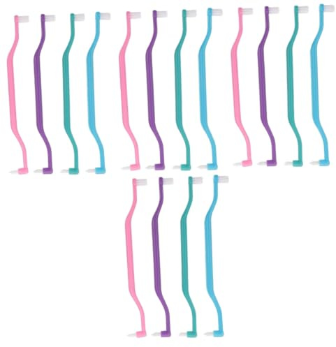 SHERCHPRY 4 Sätze Doppelköpfige Zahnbürste Interdental Pinsel Für Zahnbürste Weich Zwischenraumköpfe Oral Verschleißfeste Kegelzahnbürsten Interdental Cleaners Mundbürste Plastik 4 Stück * 4