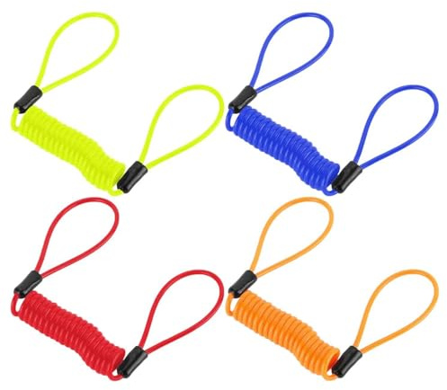 4 Morceaux De Corde De Rappel De Verrouillage De Frein À Disque, Accessoires Antivol De Moto, Câble Métallique en Spirale, Corde De Rappel Visuel, Fournitures De Cyclisme.