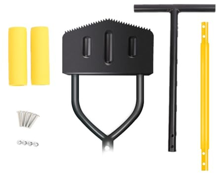 Miosugo Rasenkantenschneider, Lawn Edger, Breite Fußplattform, Korrosionsgeschützter Rasenkantenstecher für Garten Rasenpflege Beet (V-förmig)