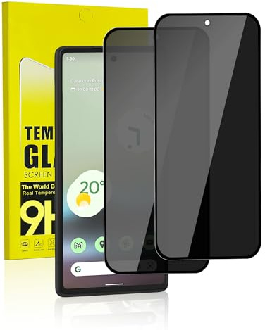 MiniMing Schutzfolie für Panzerglas Sichtschutz für Google Pixel 6a, 2 Stück 0.25mm HD Klarsicht Anti Spy für Google 6a Folie, Anti-Blasen Passt Perfekt Privacy Screen für Pixel 6a Blickschutz