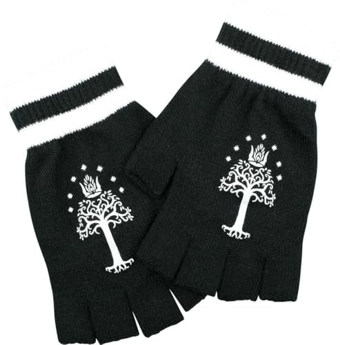 Herr der Ringe Gondor Frauen Kurzfingerhandschuhe schwarz