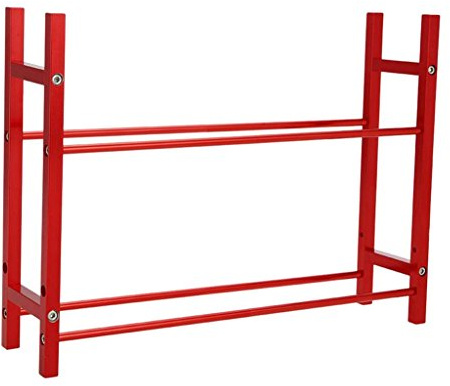 CRDARAAV Aluminum Red Tire Rack Storage Garage Organizer for 1/10 RC Car Truck Tires