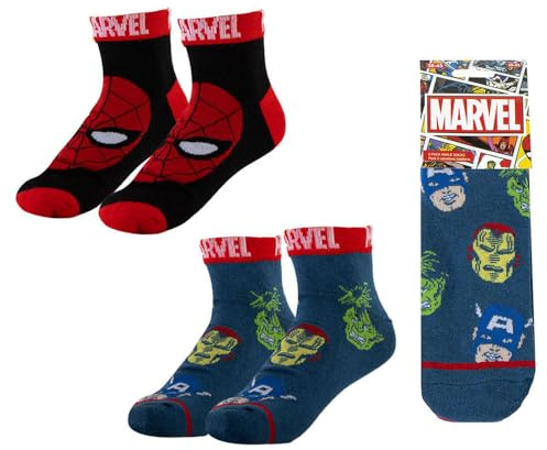 Marvel-Socken für den Alltag und Sport – weiche und atmungsaktive Knöchelsocken für Sneaker und Freizeitschuhe