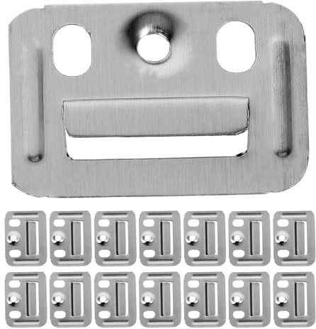 MAGICLULU 100 Stück Edelstahl Wandpaneelschnallen 40x30mm Wasserbeständig Möbelklemmen Befestigung für Integrierte Wandpaneele