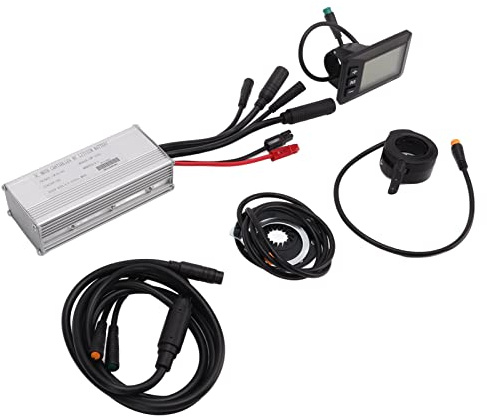 Picysa Controller per Motore di Bicicletta Elettrica 22A 36V/48V GD01, Kit di Pannello con Acceleratore al Pollice 130X, Sensore di Assistenza Elettrica 8C per Riduttore di Velocità 500W, Scooter DIY
