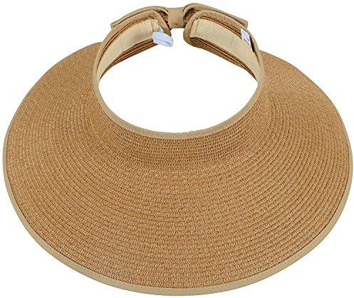 Kuyou Damen Sonnenhut Sport Sunvisor Visor Cap Strohhut Sonnenhut (Khaki)