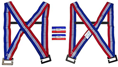 Forearm Forklift Möbeltragegurt, FFMCVPRWB - Cargo Strap aus Polypropylen (PP), Geschirr und Gurte, 2,7 m x 7,6 cm, Stahlschnallen, Go Usa, Special Edition, 4 Stück, 2076336031