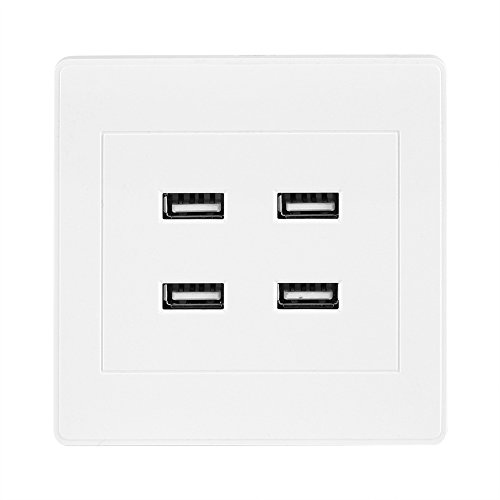Fdit 4 USB Ports DC 5 V Home Office Elektro Wand Steckdose Steckdose Ladegerät Outlet