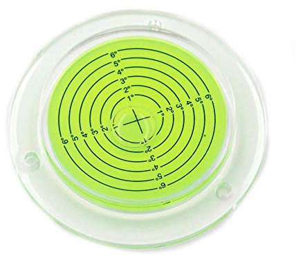 Chiloskit Nivel de burbuja circular circular de 100 mm de diámetro con agujeros de montaje para trípode RV