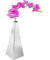 Edelstahl Pyramide Vase Kleine Metallknospe Vase Moderne Geometrische Vase Mittelstücke Vase Wohnkultur (Silber)