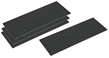 Set 4 Vassoi Sottopiatti In Ardesia 30 X 11 Cm Con Piedini Antiscivolo