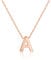 Philip Jones Rose Gold Plated Initial Necklace Letter A Created with Zircondia® Crystals