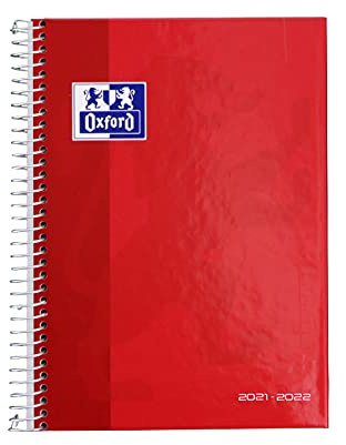 Oxford Schülerkalender 2021/2022, Wochenansicht, Einband, 8. (12 x 18 cm), Rot