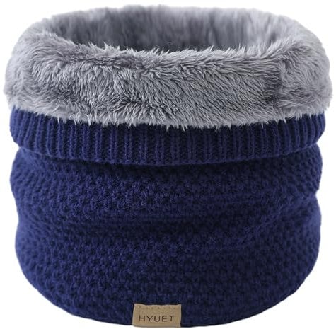 HYUET Winter Schlauchschal Loop Schal Rundschal Dick Fleece Halswärmer Gefüttert Weichem Thermo Halsschlauch Halstuch Schlauch Nackenwärmer Herren Damen Winter zum Sport Ski Herren Damen