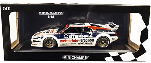 Minichamps 155822902 1:18 BMW M1-Schnitzer Eterna Meisterphoto Team-H-J. Stuck-Sieger Zolder 1982 Sammlerstück Miniaturauto, Mehrfarbig