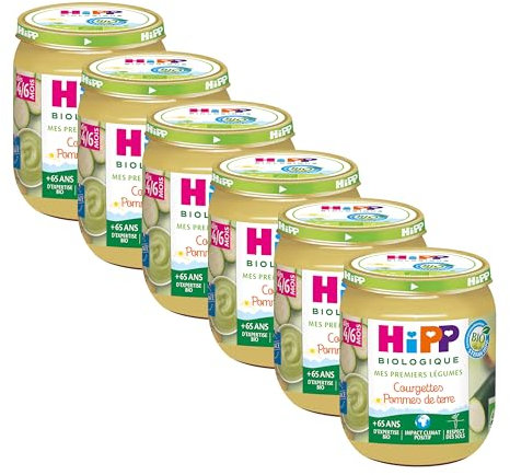 HiPP Biologique Courgettes Pommes de terre pot 125g - Lot de 6