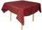 Weavric Karierte quadratische Tischdecke, 85 x 85 Zoll waschbar Falten Fleck frei Gingham Leinen für Buffet Tisch, Picknick im Freien, Hotel, Restaurant, Party, Urlaub, Weihnachten, rot und schwarz