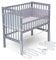 FabiMax Baby Beistellbett für Boxspringbett, TÜV geprüft 2022, inkl. Matratze und Nestchen aus Netzstoff, Buche massiv grau, Classic/graue Würfel