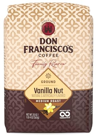 Don Francisco's Vanilla Nut Ground Coffee, Medium Roast, 20 OZ Bag