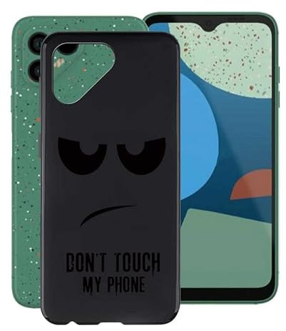 TREBAM Schwarz Stoßfest Hülle für Fairphone 4 (6.3 Zoll), Ultradünne Anti-Kratzen Handyhülle Cover Weiches Silikon Schutzhülle Tasche für Fairphone 4 - Nicht Tasten