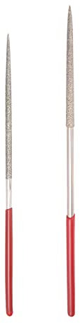 sourcing map Juego de 7 limas de agujas redondas de diamante de 2 mm x 100 mm y 3 mm x 140 mm