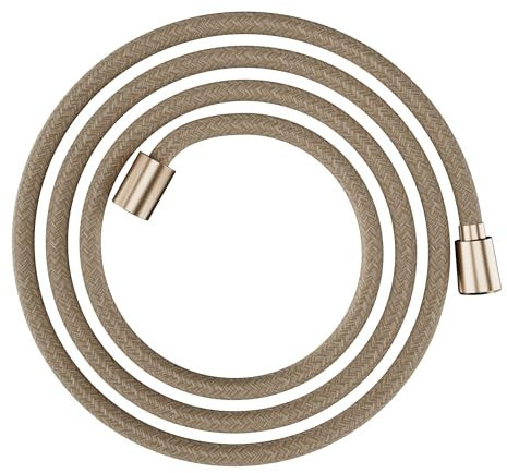 hansgrohe Designflex - universal Textil Duschschlauch 2,00 m, mit Verdrehschutz, flexibler Brauseschlauch mit Knickschutz, inkl. Dichtungsringe, Brushed Bronze