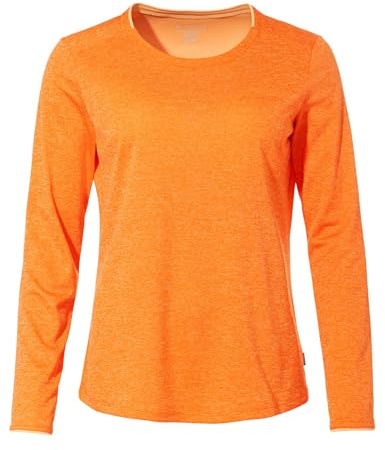 VAUDE Damen Longsleeve Essential LS T-Shirt, Funktionsshirt, perfekt als Baselayer, atmungsaktiv, pflegeleicht und schnelltrocknend, kurkuma, 44