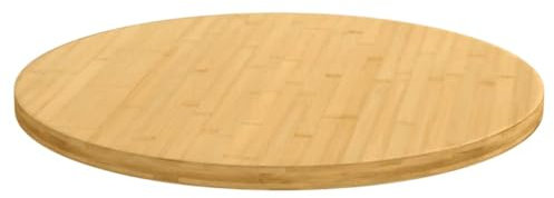 FOZICV Tischplatten Table Top Tischplatte Rund Ø80x2,5 cm Bambus Möbelplatten Esstischplatte Werkbankplatte Deckplatte Schreibtischplatte Couchtisch Rund Bambusplatte Bambusmöbel