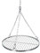 NAJDER Set de Grille Ronde en Acier Inoxydable Ø600 mm avec Chaîne de Suspension Ø3 mm, Grille Ronde pour Barbecue Pivotant avec Jeu de Chaînes, Émerillon et Mousqueton, pour Barbecue Suspendu
