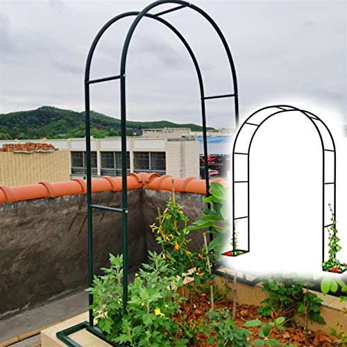 XUJIAY Arche Jardin Aluminium Largeur, Arche À Rosiers Métal, Filet À Plantes Grimpantes, Filet de Treillis, pour Récolte de Concombres, Légume, Vignes, Plantes Grimpantes,120x220x40CM