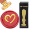 craspire Siegelwachsstempel In Herzform 30mm Abnehmbar Liebesherz Valentinstag Messingkopf Mit Vintage Retro Holzgriff Wachsstempel Für Hochzeit Geburtstag Umschlag Einladung Geschenkverpackung
