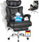 BASETBL Bürostuhl 200KG | Chefsessel | Bürostuhl ergonomisch mit breiter Sitzfläche und Federpolster | Höhenverstellbarer Bürosessel mit unendlicher Neigungsverriegelung | EN12520 Zertifiziert