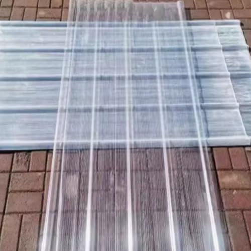 2 mm transparente Welldachplatten, wasserdichte Fliesen für Balkon, Carport (8 Stück)