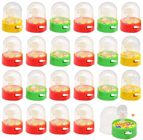 LPEPLL Flipper Basketball, 24 Stück Mini Basketball Mini Finger Schießspielzeug, Kindergeburtstag Mitgebsel, Flipper Kinder, Zufällige Farbe