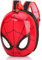 LKNBIF Kinder Rucksack, Spider Rucksack, Rucksack Kindergarten Spider, Kinderrucksäcke Spider Schultaschen, Große Kapazität Rucksack 3D Design für Jungen Kindergarten - Schwarz