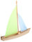 ibasenice Boat Model Kit for Boys and Girls Wooden Sailing Boat Assembly Toy No Glue Needed Educational Present for Children Random Color