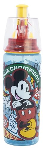 Stor Micky Maus Kinder Trinkflasche 575ml aus Kunststoff mit Trinktülle und Sprühknopf BPA-frei Wiederverwendbar für Kinder