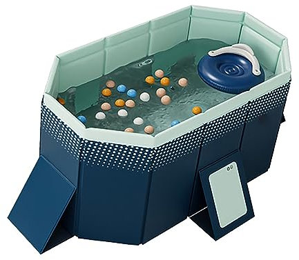ZJchao Bleu Portatif épaissi formé Rectangulaire Pliable 1.6m de Piscine de PVC pour L'usage à la Maison