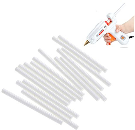 TOPBATHY Colored Hot Melt Glue Sticks 7 * 100mm 20pcs Adhesive Rods for DIY Crafts Strong Hot Glue Strips for Art Projects and Daily Use