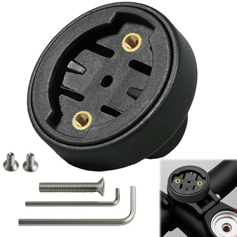 Huybaa Soporte para Ordenador de Bicicleta - Adaptador Universal para Manillar de MTB y Carretera, Compatible con Dispositivos GPS Edge 530/540/1040 (Negro)
